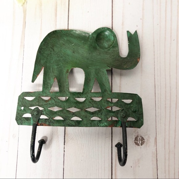 Metal Boho elephant Wall hanging hook Decor hooks - Picture 4 of 6